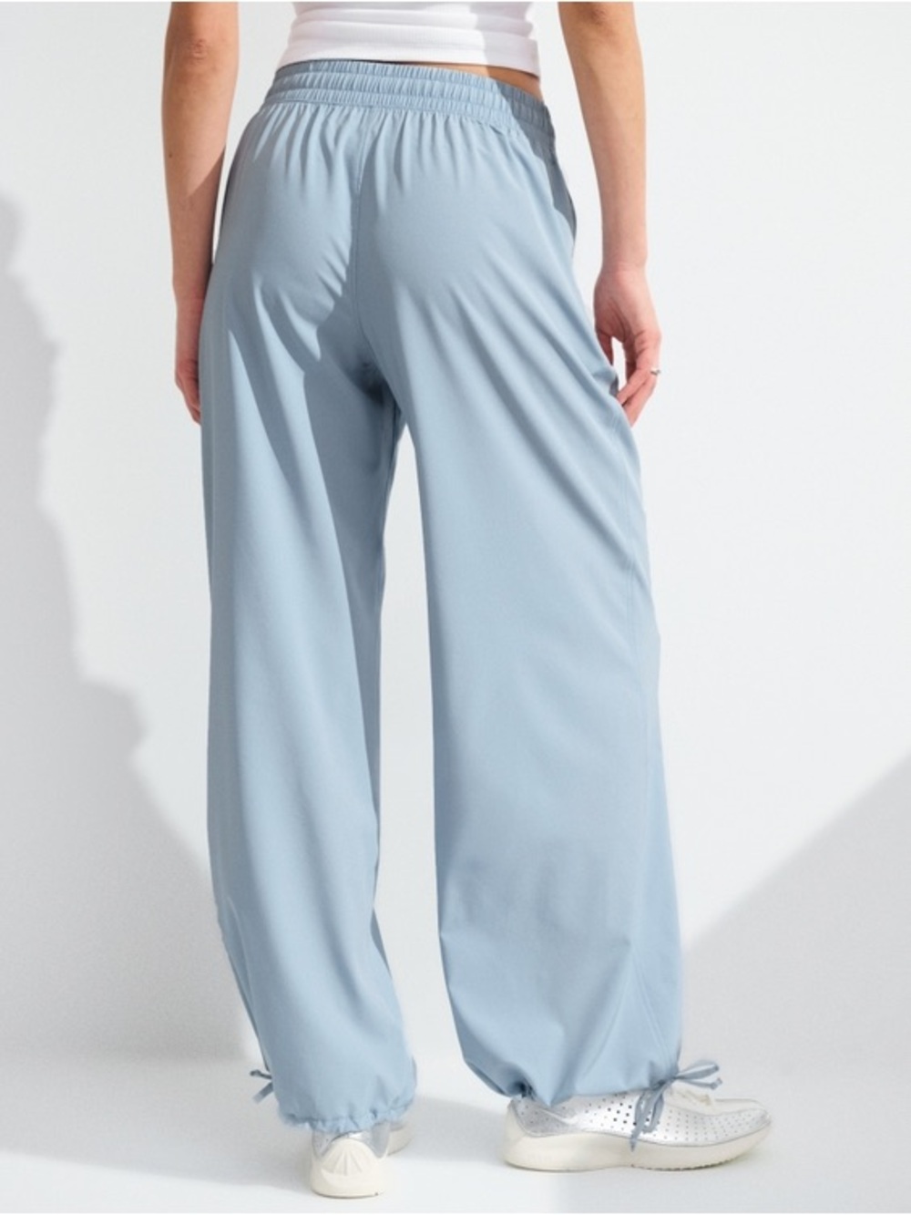 NWT Abercrombie Active YPB motionTEK Convertible Balloon Pant in Blue Grey Sz S - Picture 3 of 15
